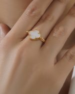 انگشتر طلا 18 عیار زنانه مایا ماهک مدل MR0671 گره بینهایت سایز 69 - Image 2